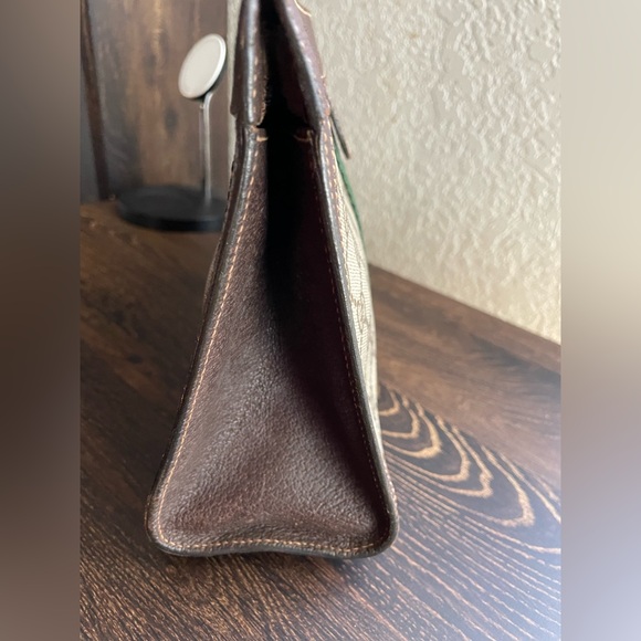 Gucci Sherry Line GG PVC Canvas Leather Clutch Bag Authentic - Picture 4 of 11